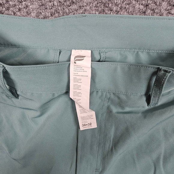Fabletics Mens Golf Performance Pants 30x32 Green Zip‎ Pockets Athletic Fit - Picture 5 of 6